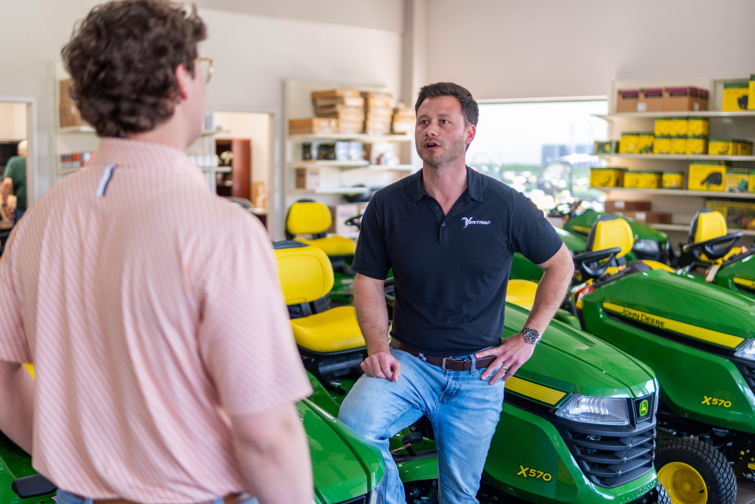 employee talking to a customer