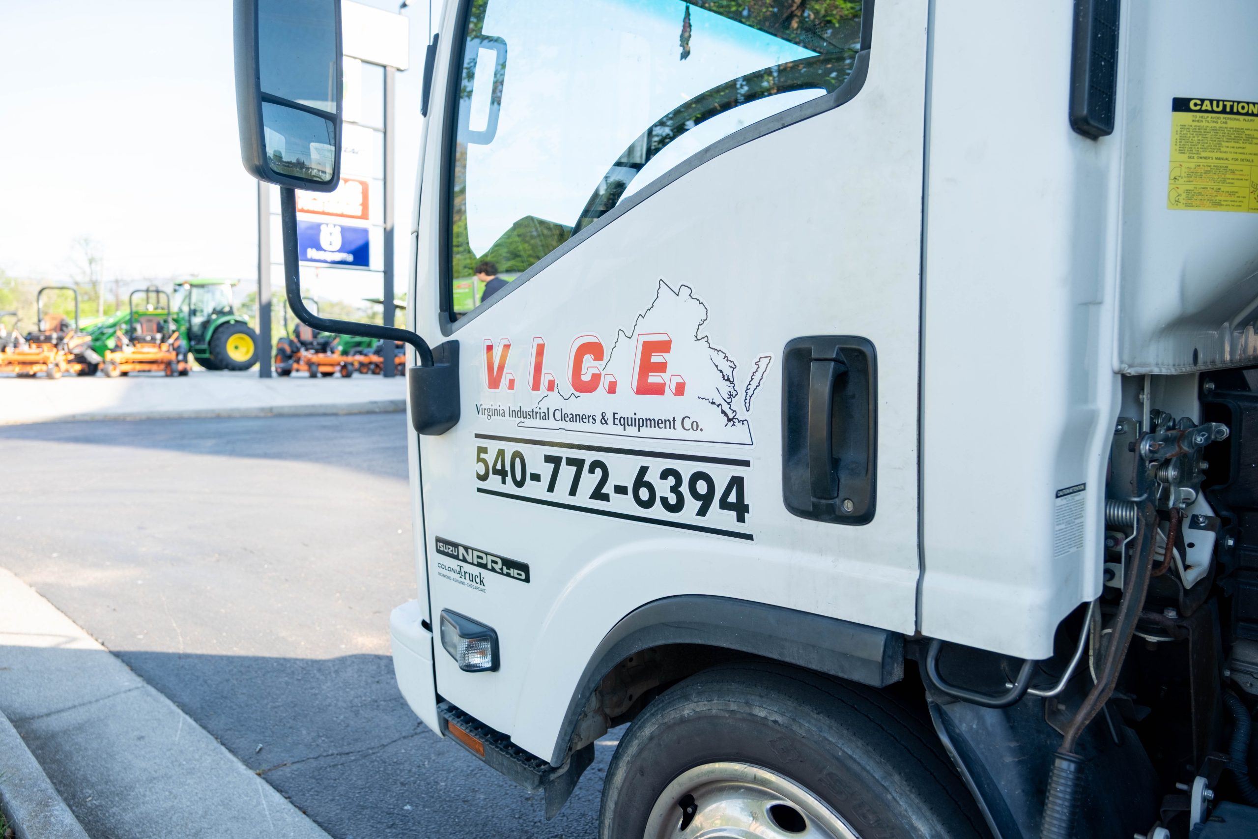 vice delivery truck up close